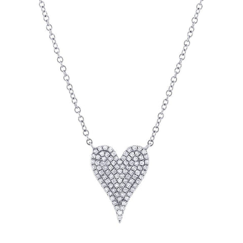 IN STOCK - Small Pave Heart Necklace