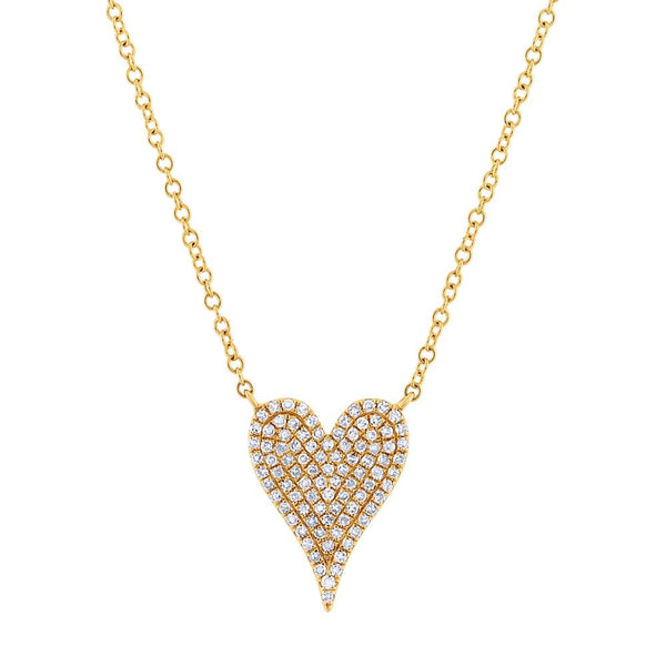 IN STOCK - Small Pave Heart Necklace
