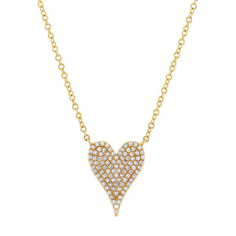IN STOCK - Small Pave Heart Necklace