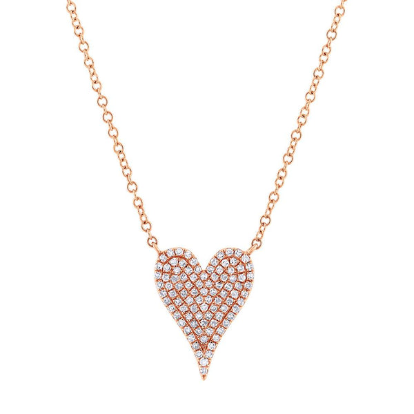 IN STOCK - Small Pave Heart Necklace