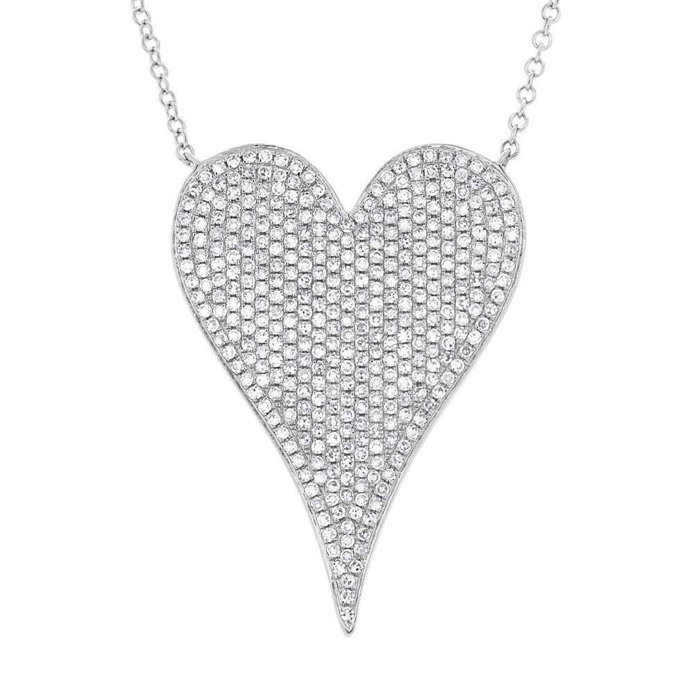 Jumbo Pave Heart Necklace