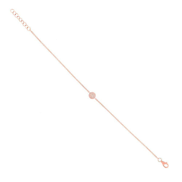 Single Disc Bracelet in Rose Gold