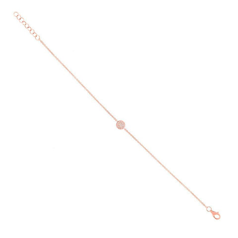 Single Disc Bracelet in Rose Gold