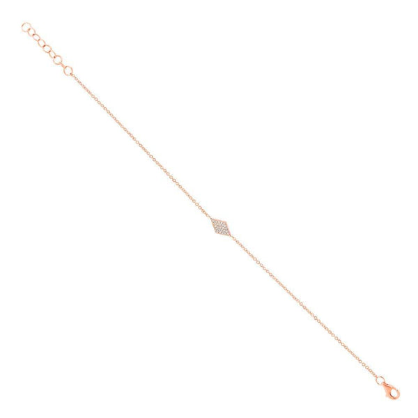 Pave Kite Bracelet in Rose Gold