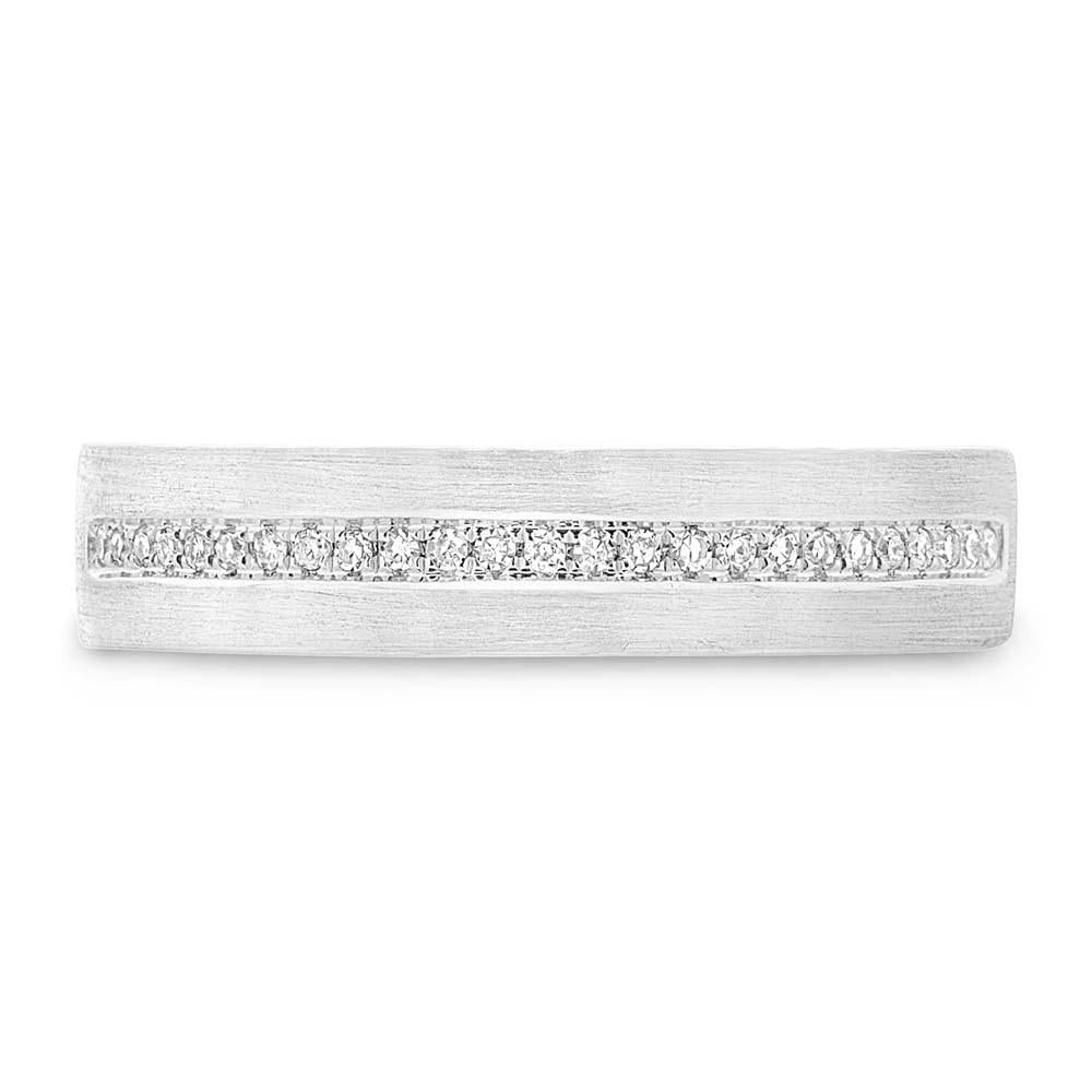 Gold Band with Pave Line