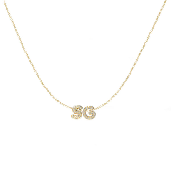 3D Diamond Bubble Necklace