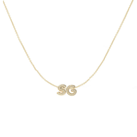 3D Diamond Bubble Necklace