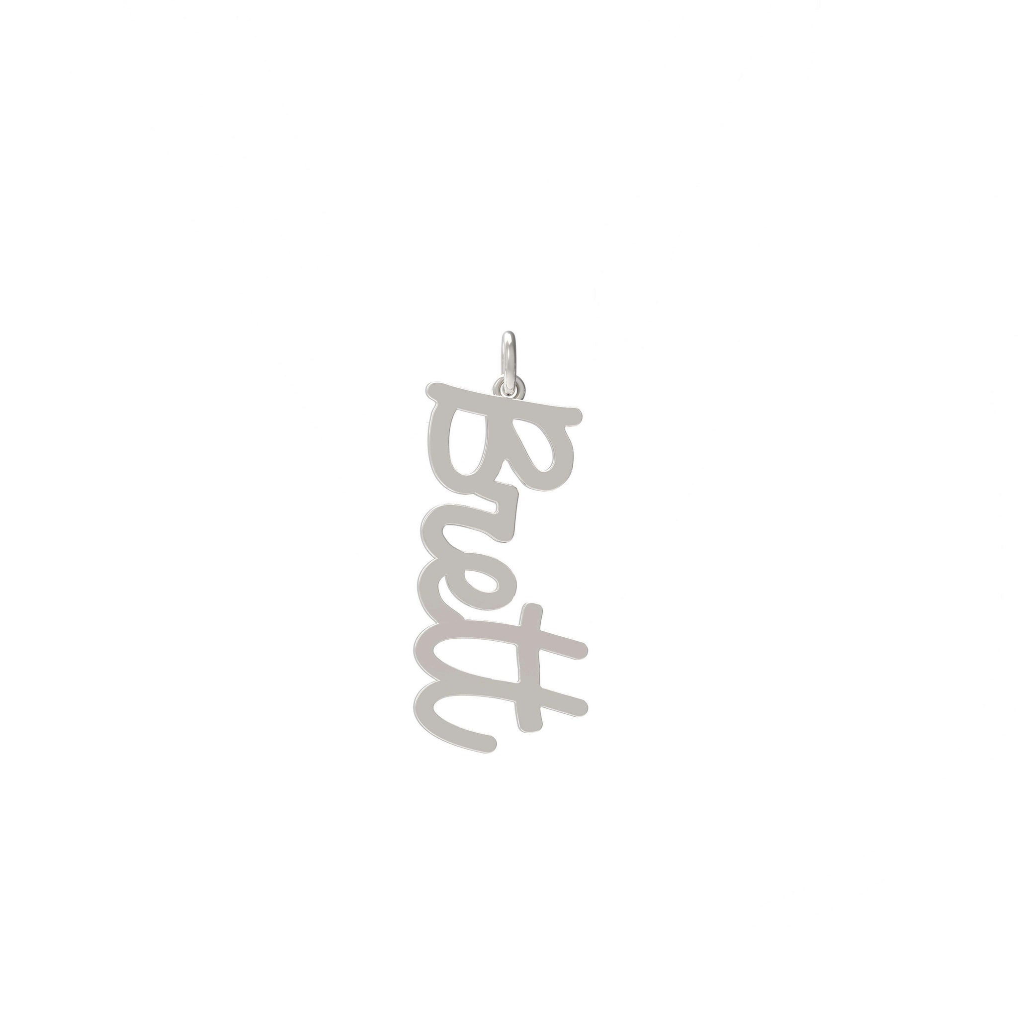 Jumbo Gold Script Name Charm