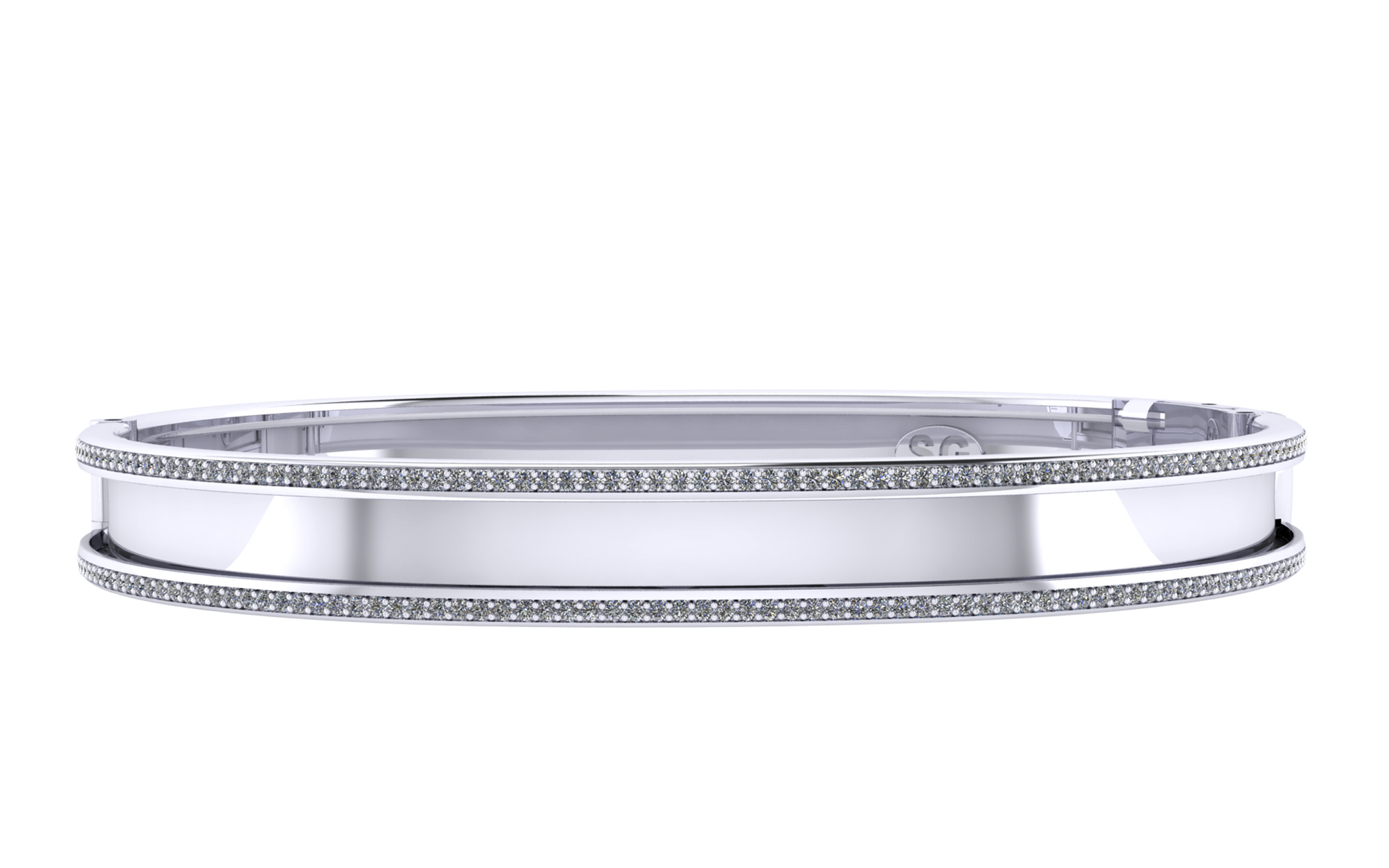 Mini Personalized Pave Slider Bangle™ v2