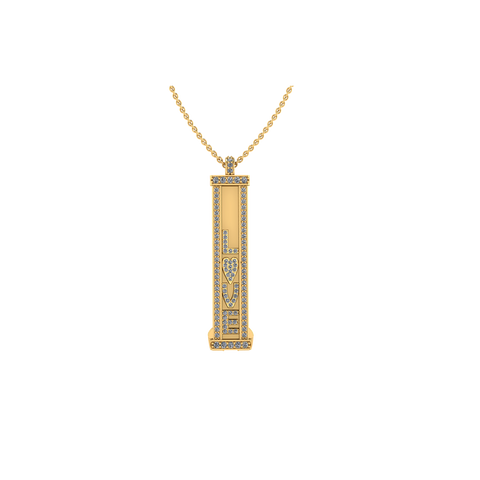 Mini Personalized Pave Slider Pendant V2