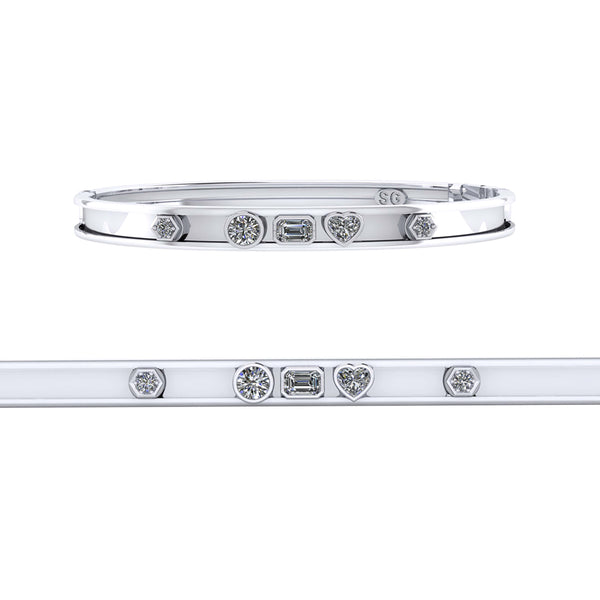 Fancy Shape Diamond Slider Bangle™