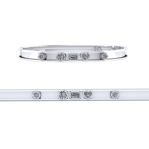 Fancy Shape Diamond Slider Bangle™