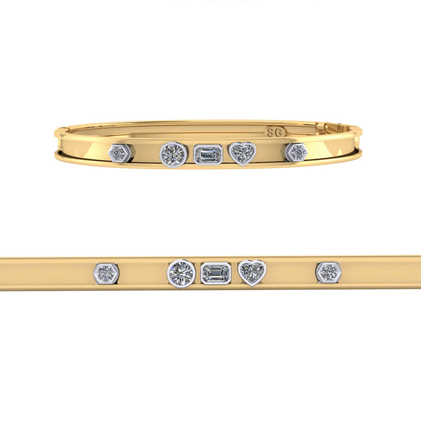 Fancy Shape Diamond Slider Bangle™