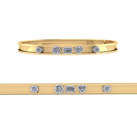 Fancy Shape Diamond Slider Bangle™