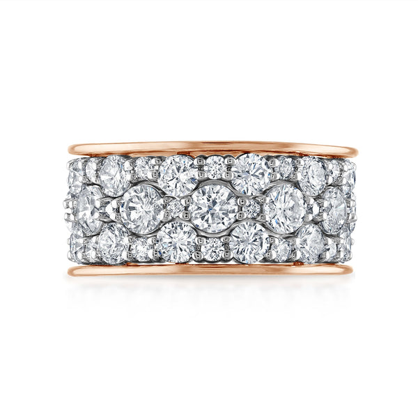 Scalloped Diamond Stack Rings