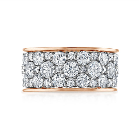 Scalloped Diamond Stack Rings