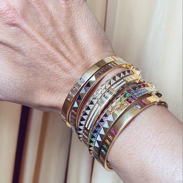 Rainbow Baguette Bangle