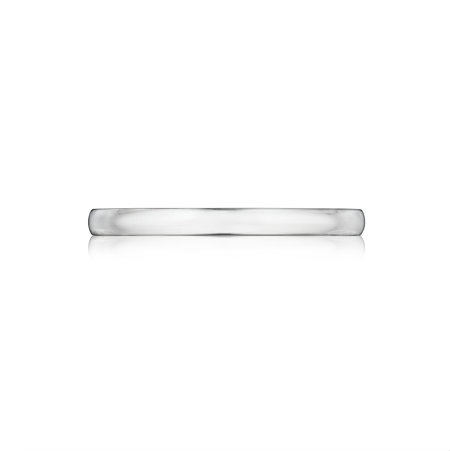 Gold Wedding Band in Platinum