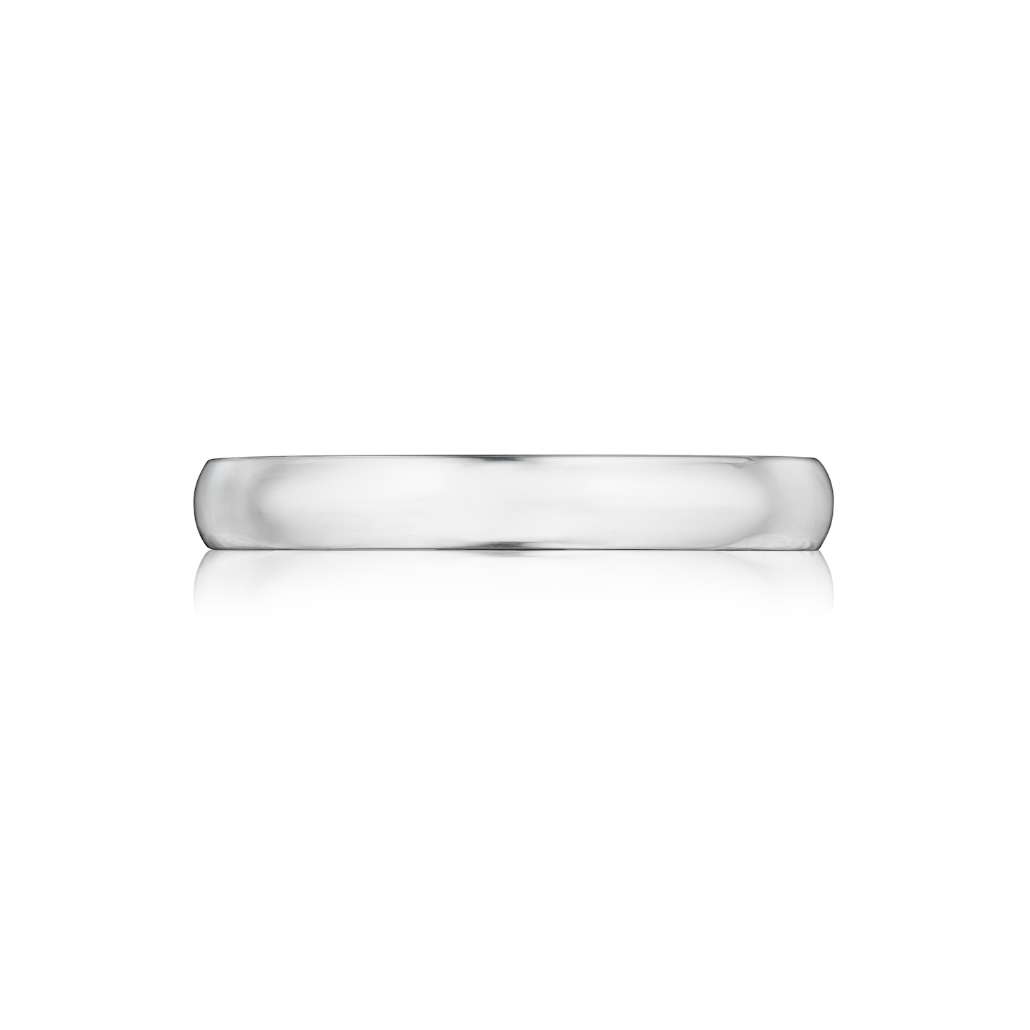 Gold Wedding Band in Platinum