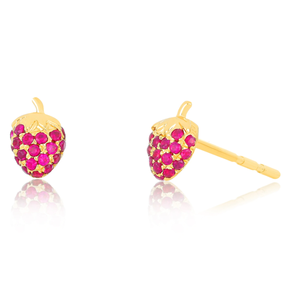 Ruby Mini Strawberry Stud