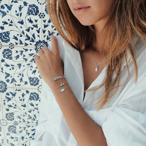 Hamsa Pave Bracelet