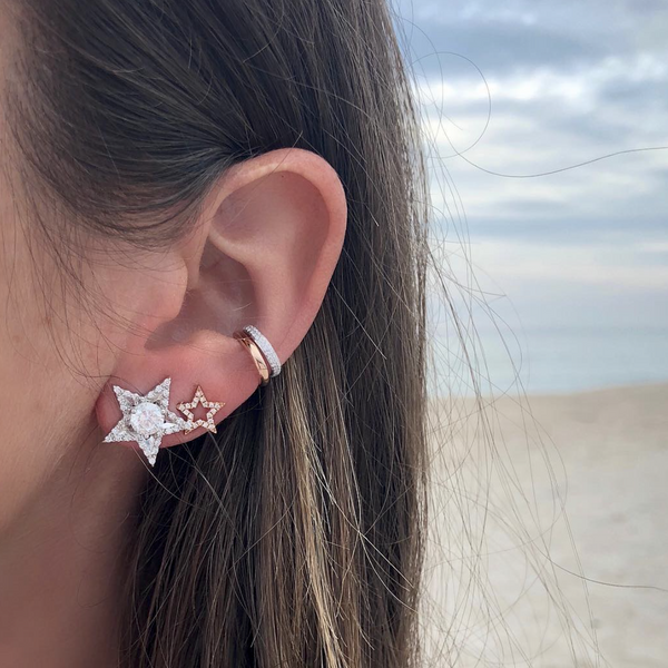 IN STOCK - Open Star Diamond Studs