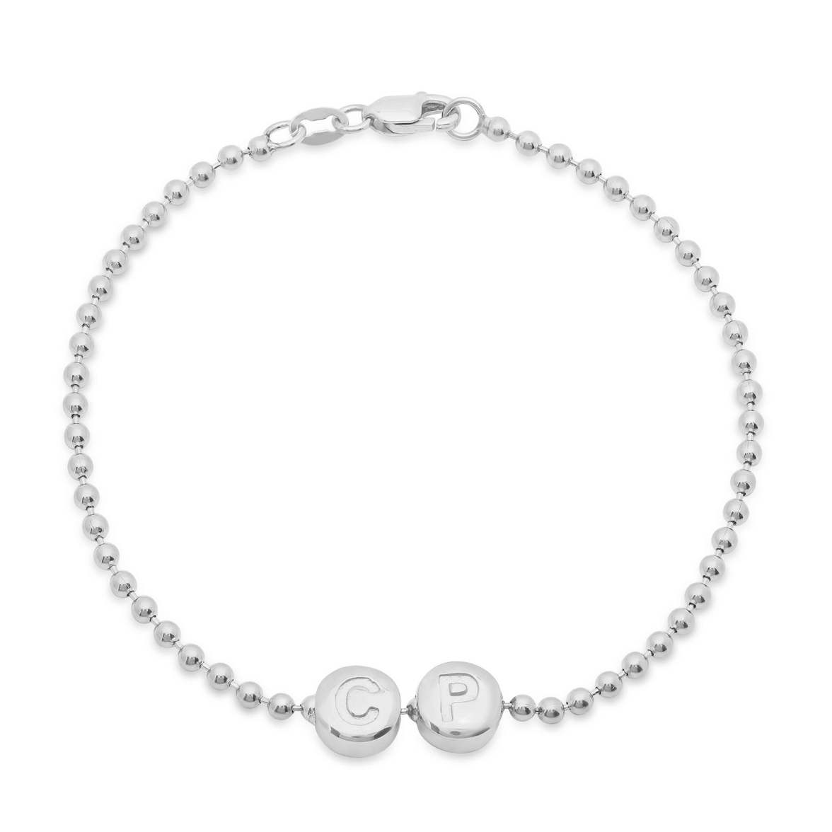 Gold 2-Letter Initial Bead Bracelet