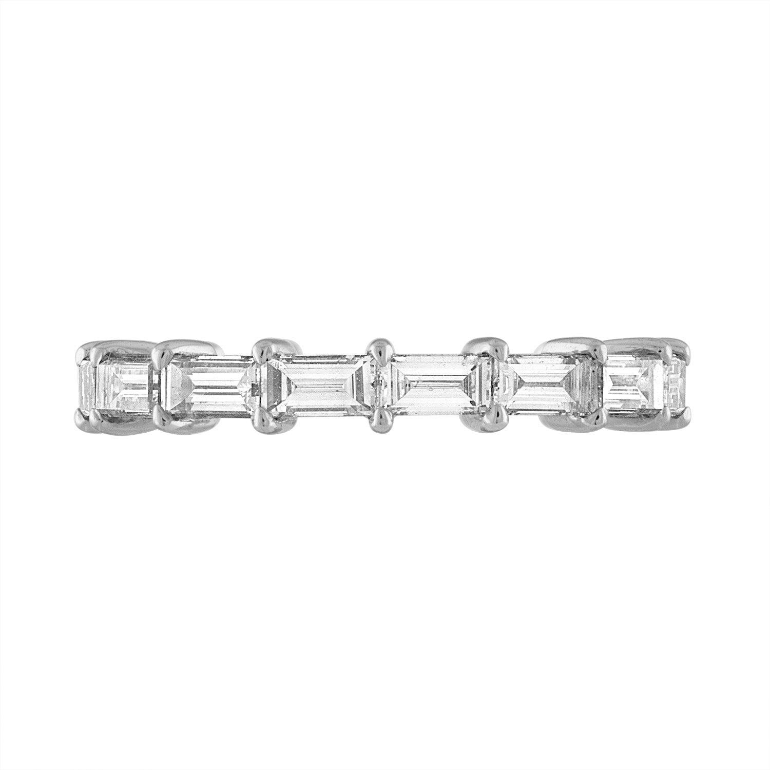 Platinum Sideways Baguette Eternity Band