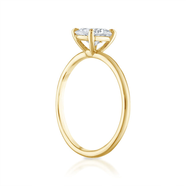 Oval Solitaire Engagement Ring in Yellow Gold