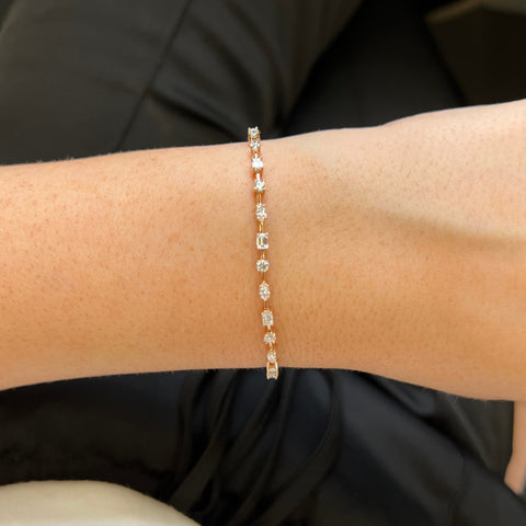 Mixed Shape Tennis Bracelet 2.48ct