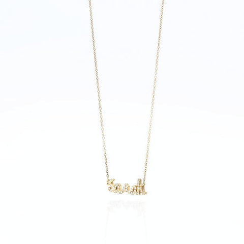 Tiny Treasures Diamond Name Necklace