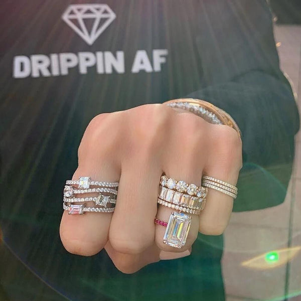Pave Diamond Stack Band