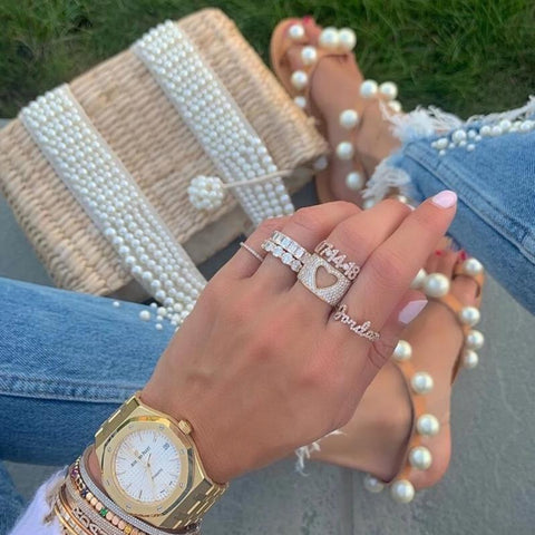 Pave Date Ring
