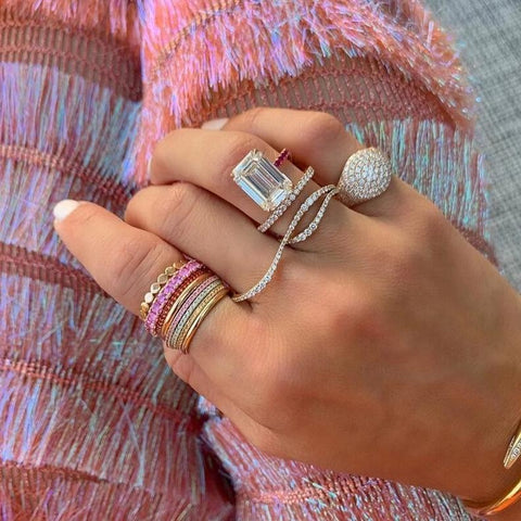 Wavy Two Finger Ring