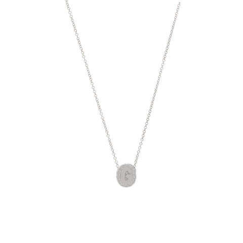 Extra Small Bubble Name with Pave Outline Necklace