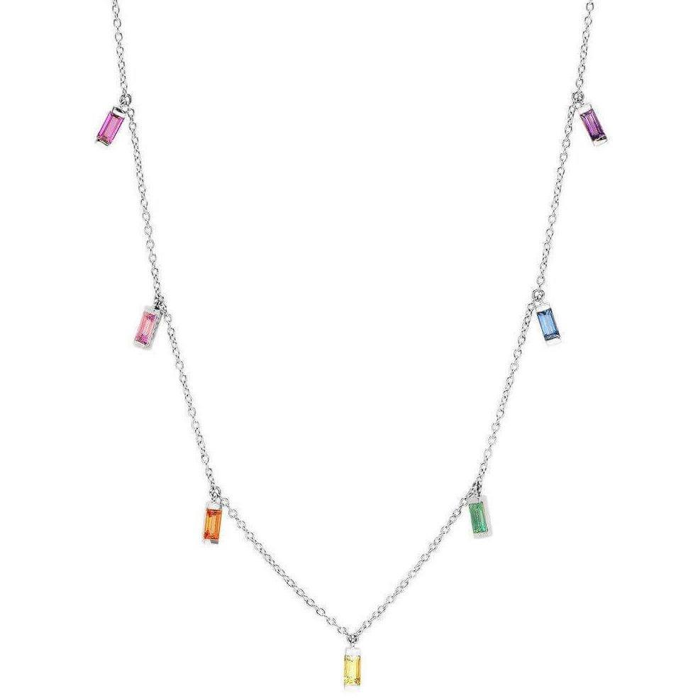 Rainbow Baguette Necklace