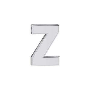 Mini Slider Solid Letter Z Charm