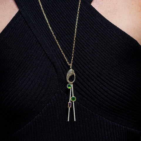 Round Shape Pave Stick Charm