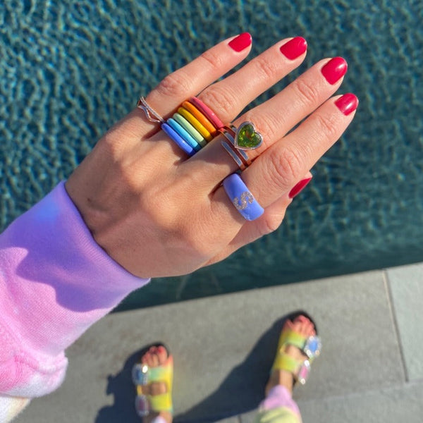 Gold Wavy Stack Band