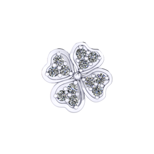 Mini Slider Pave Clover Charm