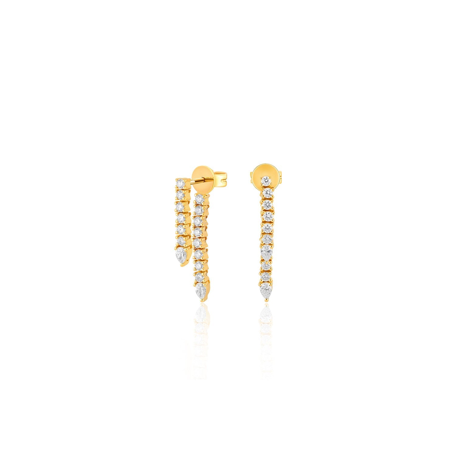 Yellow Gold Fringe Drop Earring