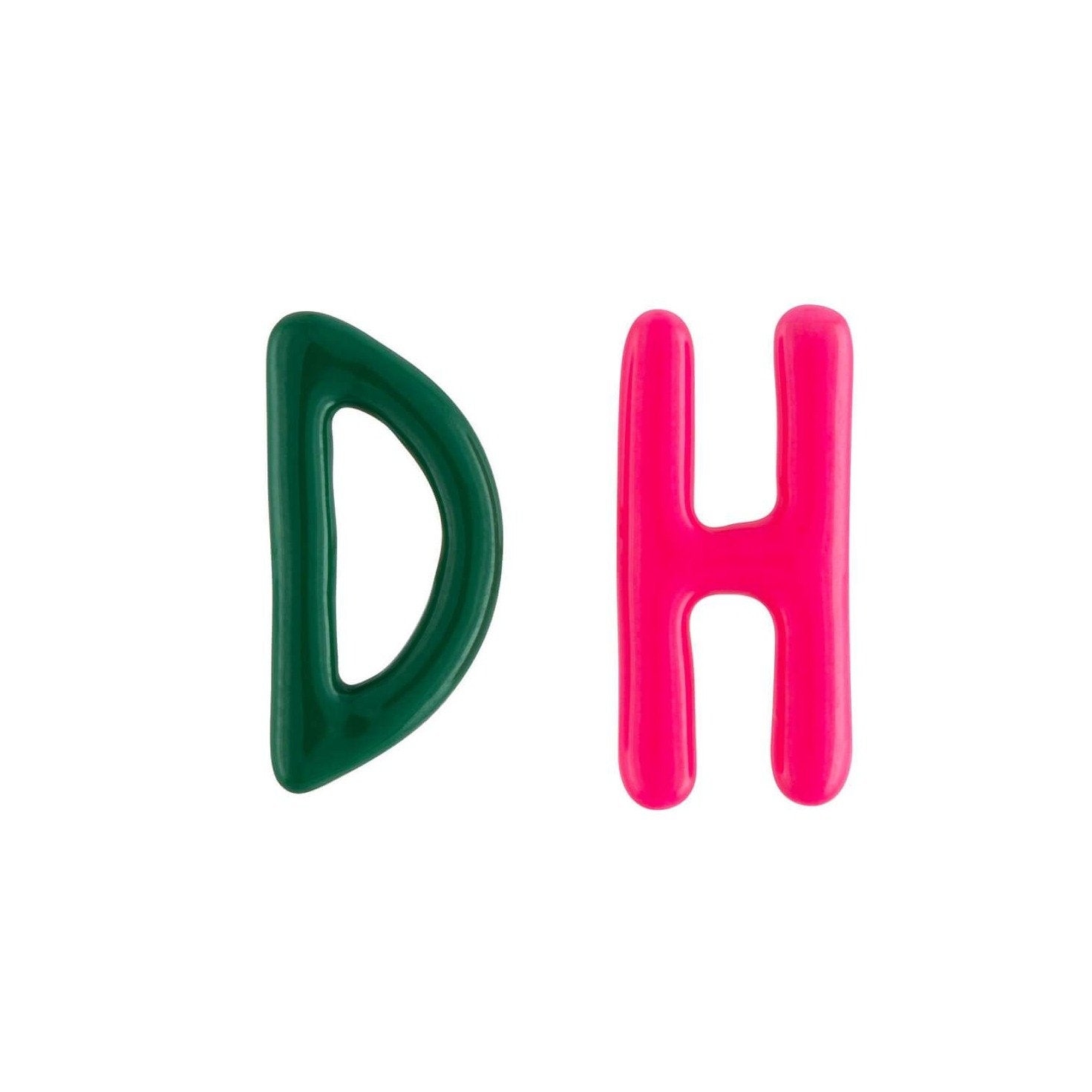 Mini Enamel Initial Stud