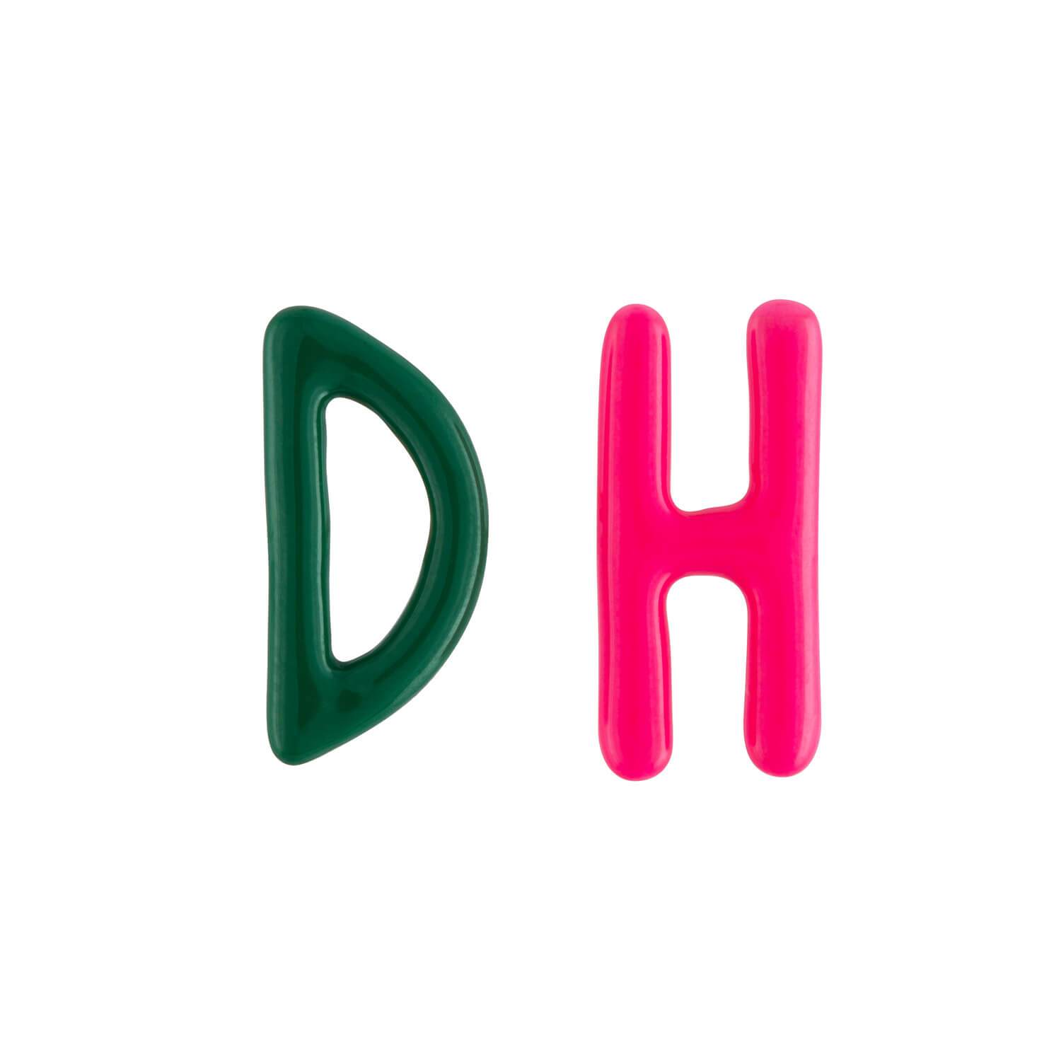 Enamel Drop Letter Earring