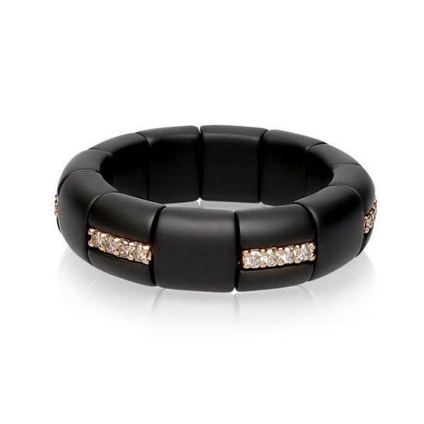 Pura Matte Black Ceramic Ring