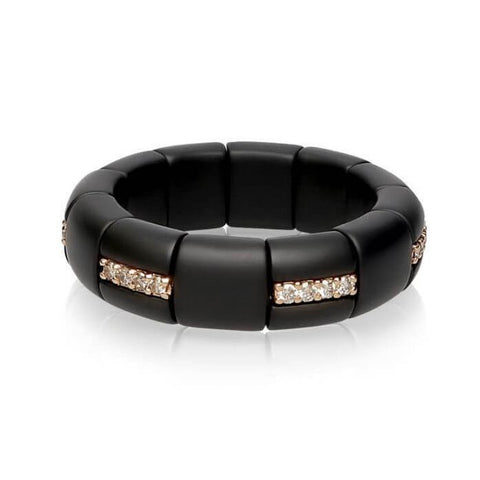 Pura Matte Black Ceramic Ring