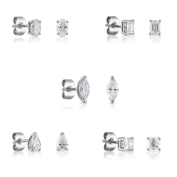 Fancy Shape Diamond Stud Earrings