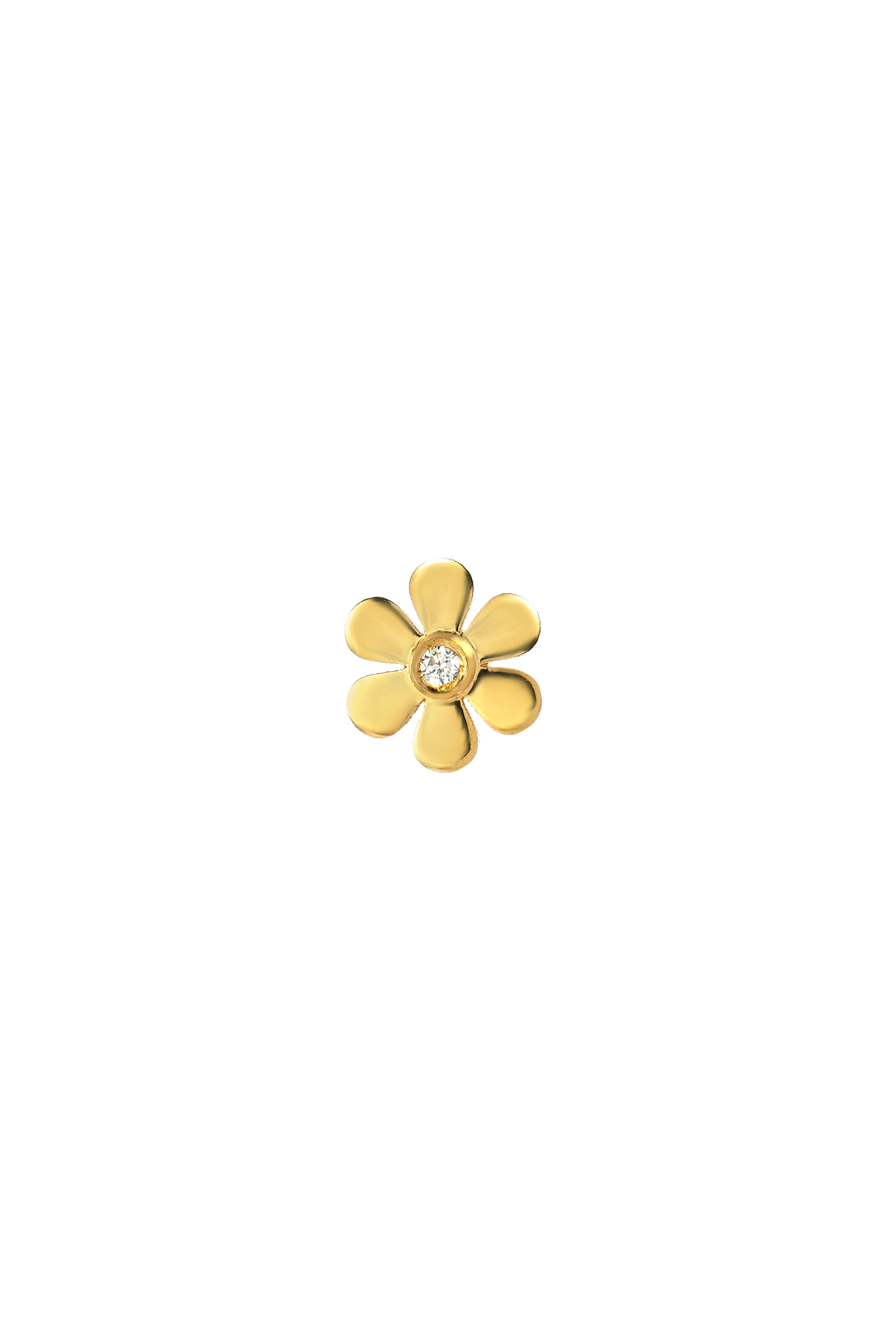 Gold Flower with Diamond