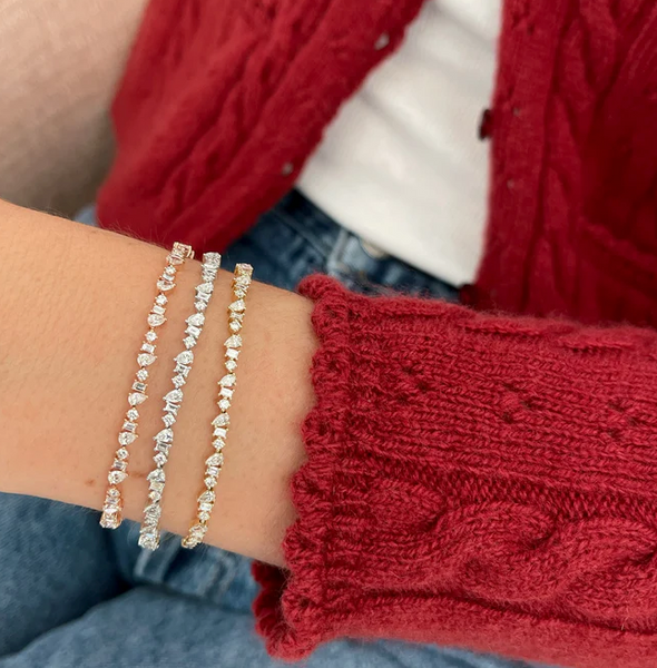 Multi Faceted Diamond Eternity Bracelet