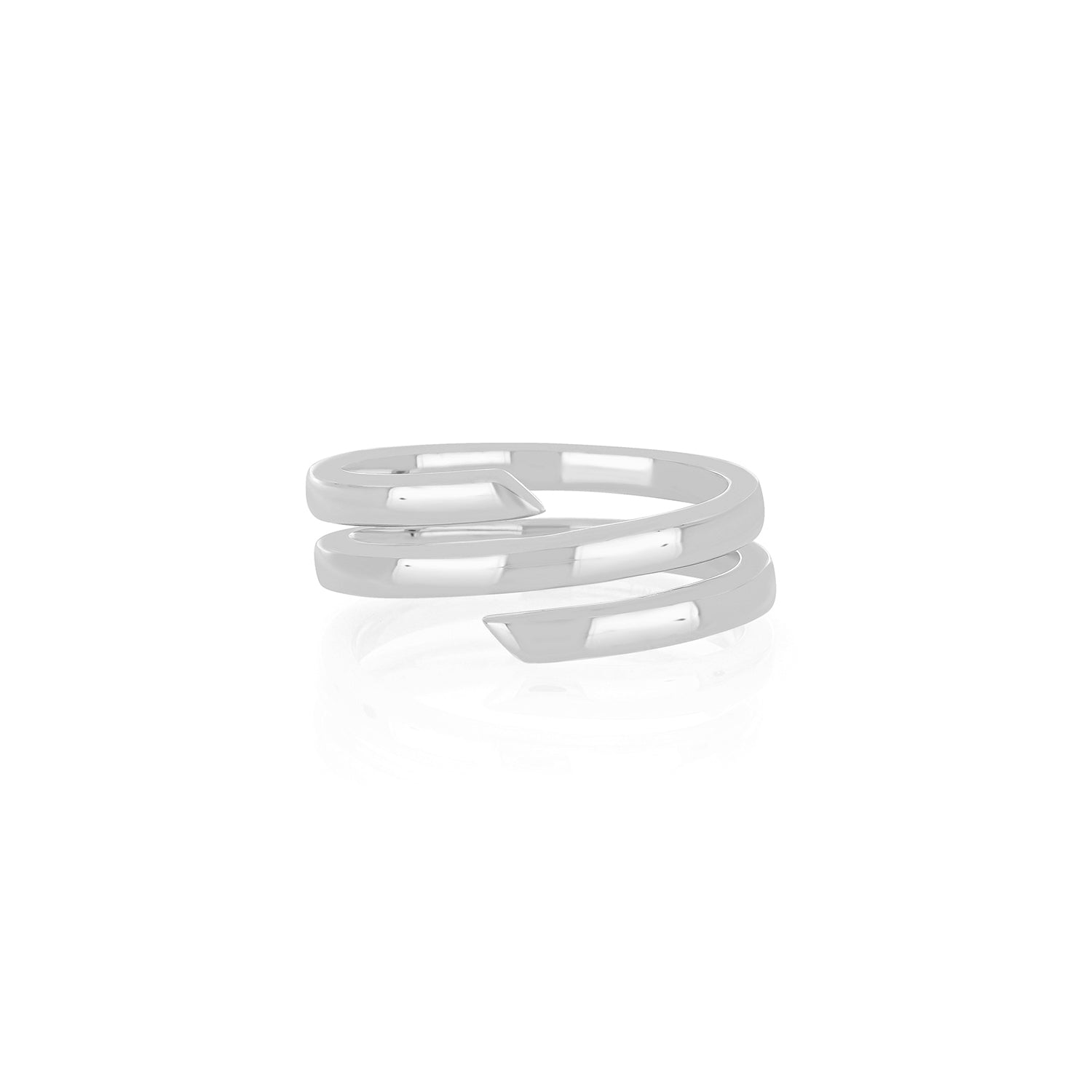 White Gold Swirl Ring