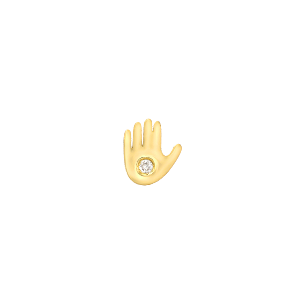 Gold Hamsa with Diamond